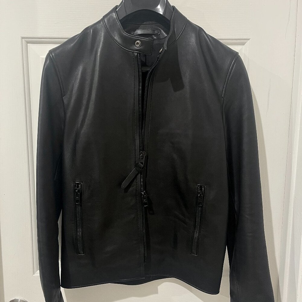 Coach 85899 BLK Cow Leather jacket XS black MSRP $1000